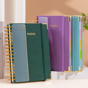 Diario Personal con Espiral y Logotipo Personalizado, con 5 Pestañas Extraíbles, Cuaderno <span class=keywords><strong>de</strong></span> Cuero para <span class=keywords><strong>Hotel</strong></span> <span class=keywords><strong>de</strong></span> 5 Estrellas - Product Image 1