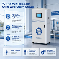 Analyseur de qualité de l'eau multi-paramètres en ligne, système de surveillance de l'eau potable RS485, pH, turbidité, chlore libre, EC, TDS