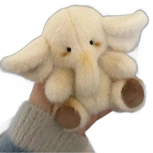 Cream Color <strong>Elephant</strong> Plush Toy with Big Ears, Soft Stuffed Animal for Baby Gift, Nursery Decor, Newborn <strong>Present</strong> - Product Image 5