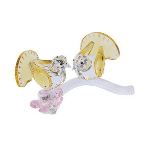 Crystal Bird Couple Ornament 12cm Length Valentine's Day Gift Decor For Home <b>Table</b> <b>Decoration</b> - Product Image 4
