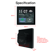 T6E Tuya Passerelle intelligente sans fil multifonctionnelle pour la maison Zigbee 4 pouces Tuya Panneau de commande central intelligent Écran tactile