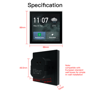 T6E tuya không dây đa chức năng nhà thông minh ZigBee Gateway 4 inch tuya thông minh điều khiển trung tâm bảng điều chỉnh màn hình cảm ứng hiển thị - Product Image 5