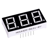 Afficheur LED à 7 segments Super Rouge 0,56 pouce 3 chiffres HouKem 5631 Bsr pour voltmètre