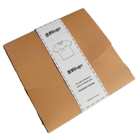 Boîte en papier kraft A4 personnalisée avec logo, recyclable, doublure en aluminium pour l'emballage de t-shirts et chaussettes - Idéale pour les dossiers à manches courtes