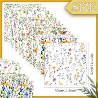 Papier de scrapbooking floral GF, 24 feuilles, motifs marguerites et feuilles, 30x30cm, pour journaux, fabrication de cartes, emballage de cadeaux