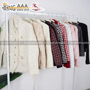 KingAAA <span class=keywords><strong>Giacca</strong></span> Invernale Vintage Autentica di <span class=keywords><strong>Tweed</strong></span> Usata da Donna, Cappotto Corto Retrò di Design, Abbigliamento da Sfilata - Product Image 3