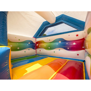 Château gonflable de licorne en plein air pour enfants, de qualité commerciale, avec toboggan, belle impression numérique, souffleur certifié N - Product Image 4