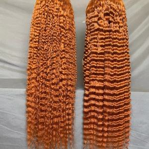 Venta al por mayor de pelucas de encaje frontal de 30 pulgadas 13x4 con encaje transparente, rizadas, de onda profunda y onda corporal para mujeres afroamericanas, listas para enviar. - Product Image 1