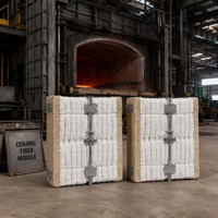 Blok Isolasi Refraktori Serat Keramik Putih yang Sudah Dicuci, Kandungan Serat Rendah, Diameter Serat 3-5um untuk Panas Tungku/Kiln