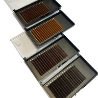Extensions de cils en faux cachemire marron mat effet velours, volume premium, couleur marron, marque privée, fournitures pour extensions de cils