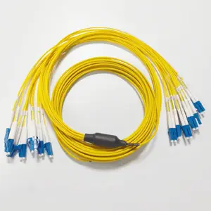 Cables de fibra monomodo Mini Cable de 3,0mm 16 núcleos LC/UPC a LC/UPC Cable de conexión de fibra óptica para interiores