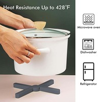 Sous-plat pliable en silicone personnalisé OEM, support de casserole extensible résistant à la chaleur pour la cuisine, vente en gros d'usine BSCI ISO9001