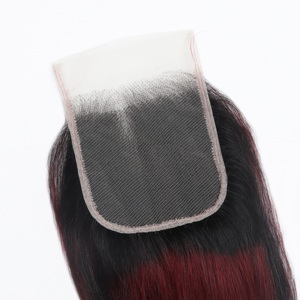 Prix d'usine P1B/99J Mèches de cheveux vierges brésiliens naturels, couleur piano, mèches rouges bordeaux - Product Image 3
