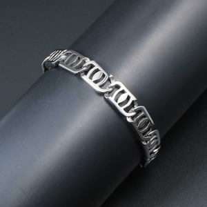 Men's <b>Titanium</b> Steel Bracelet 21Cm Geometric <b>Chain</b> Silver Gray Hip Hop Style CE021 - Product Image 4