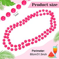 Collier en perles et perles en plastique colorées néon - Accessoire rétro des années 1980 pour les soirées, bijoux tendance et vibrants pour les festivals