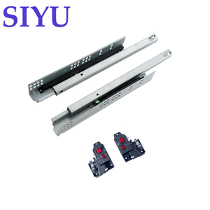 Fabrication <span class=keywords><strong>de</strong></span> meubles, quincaillerie d'armoire, <span class=keywords><strong>rail</strong></span> <span class=keywords><strong>de</strong></span> guidage <span class=keywords><strong>de</strong></span> tiroir coulissant caché à extension simple suspendue sous poussée ouverte - Product Image 3