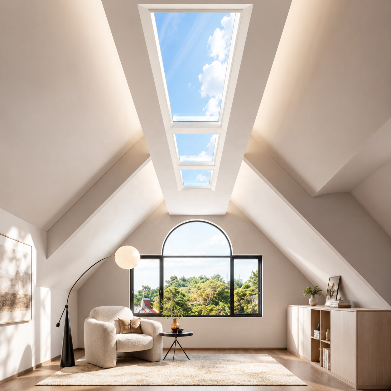 Smart Blue Sky Light Ceiling Lamp App Control Biological Rhythm Sun-like Artificial Skylight LED Panel For Bathroom Home Office · image 5