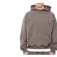 Sweat-shirt à capuche oversize en coton 100 % personnalisable avec logo, coupe décontractée, 460 grammes, pour hommes – Vente en gros