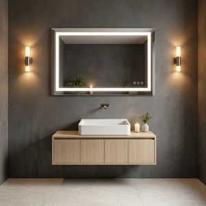 Hotel Illuminated LED <b>Mirror</b> Modern <b>Rectangle</b> <b>Wall</b> Mounted Defogging Touch Function Custom Decor <b>for</b> Bathroom Vanity - Product Image 2
