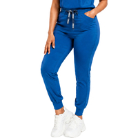 3 pièces légères 135g/ ㎡   Tenue médicale extensible 4 directions : Haut col en V et pantalon évasé et jogger pour le confort des longues journées en clinique dentaire et spa