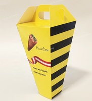 Boîte à pizza conique jetable pliable personnalisable avec papier enduit et carton de qualité alimentaire
