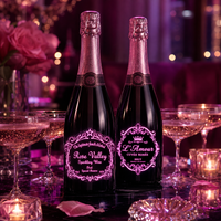 Autocollant LED pour bouteille de vin PET Longstargift : Affichage événementiel de luxe pour spiritueux et bouteilles de vin