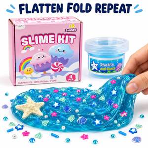 Kit de slime éducatif amusant et écologique, pâte à modeler colorée, crème glacée Kawaii, jouet créatif en vrac pour enfants - Product Image 6