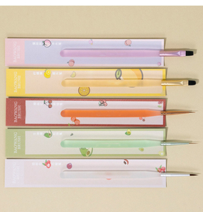 Ensemble de 5 pinceaux à ongles en acrylique, pinceaux plats et ronds pour la peinture, pour la manucure au gel en salon - Product Image 4