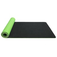 Tapis de yoga Yunchen double couche, gris clair bleu foncé, TPE EVA, qualité supérieure, exercice, découpe, imperméable, écologique, logo personnalisé