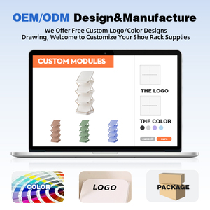 WANUO 4/5-laags eenvoudig te monteren opvouwbaar <span class=keywords><strong>plastic</strong></span> schoenenrek draagbaar & handig schoenenrek opvouwbaar schoenenrek in één stuk - Product Image 6