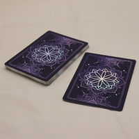 Jeu de cartes de tarot personnalisées de qualité supérieure, papier artistique 350 g/m², bords dorés, avec guide, fabricant d'impression