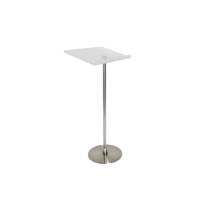 <span class=keywords><strong>Pupitre</strong></span> de présentation moderne en acrylique dépoli, carré, avec pied en métal pour discours et présentations - Product Image 2