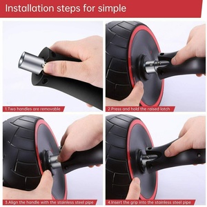 ONESTARSPORT – équipement de Fitness à domicile, équipement de gymnastique, dispositif d'entraînement, <span class=keywords><strong>roue</strong></span> abdominale, musculation, <span class=keywords><strong>roue</strong></span> à roulettes abdominales - Product Image 3