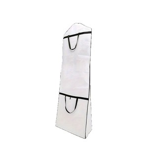 Bolsa protectora para vestido de novia, de tela no tejida blanca de 3M, plegable y portátil, para guardar el vestido de novia, para viajes y dormitorio. - Product Image 4