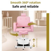 Fauteuil de pédicure pour salon de coiffure, nouveau style, réglable en hauteur, pivotant, pliable, multifonctionnel, canapé de massage spa