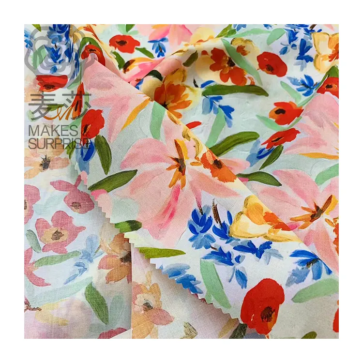 Fashion indah bunga kecil Liberty kain gaya cerah katun murni dicetak kain untuk membuat gaun pakaian kain buatan tangan