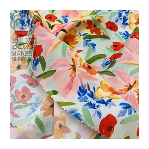 Fashion Beautiful Small Floral Liberty Fabric Bright Style Pure Cotton Printed Fabric For Making Dress Clothing Handmade Cloth