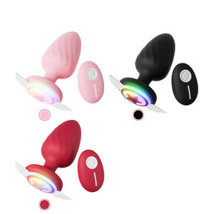 Vibrador Anal de Silicona con Control Remoto Inalámbrico, Tapón Anal Luminoso, Juguetes para Adultos - Product Image 1