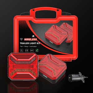Kit d'éclairage magnétique sans fil 12V pour remorque, feux arrière LED rechargeables avec clignotants et feux stop pour remorquage de camions, camping-cars, bateaux et caravanes - Product Image 6