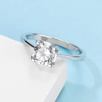 MuShan Designer-Schmuck 925 Sterling Silber Ring Moissanit Einzigartiger Ring für Ehepartner 18K Echt Vergoldet MST Patent Feine Ringe