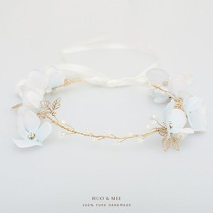 En gros À La Main Feuilles D'or Accessoires De Cheveux bandeau Fleur De Mariage <span class=keywords><strong>Mariée</strong></span> <span class=keywords><strong>Coiffure</strong></span> - Product Image 6