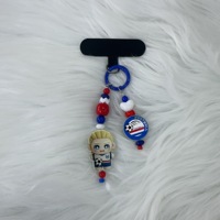 Chaîne de téléphone portable avec mini ballon de football en acrylique, décoration de sac de téléphone portable, pendentif de dessin animé, cadeau pour jeunes