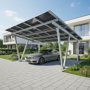 Auvent solaire extérieur durable, solution de stationnement alimentée par l'énergie solaire, auvent photovoltaïque pour usage résidentiel - Product Image 1