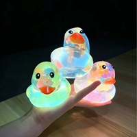 Jouet à presser en forme de canard qui brille dans le noir, paillettes scintillantes, anti-stress, pour les jeunes, emballé individuellement