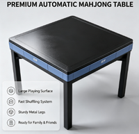 Table de Mahjong Automatique Premium Moderne pour 4 Joueurs avec Mélangeur Électrique, Double Tension, Pieds en Métal Robustes pour Usage Domestique et Commercial