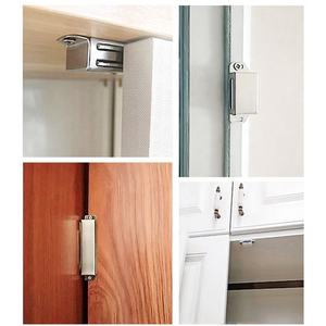 Revêtement de portes de placard à <span class=keywords><strong>aimant</strong></span> puissant, loquet magnétique en noir pour armoire, placard de cuisine, salle de bain et garde-robe, 1 pièce - Product Image 6