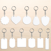 Porte-clés DIY double face en aluminium, style minimaliste moderne, sublimation par transfert thermique, best-seller transfrontalier, fabriqué en Chine