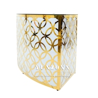 Table de bar haute de luxe en acier inoxydable, nouveau design populaire à motif doré moderne, pour hôtel, salle de sport, mariage