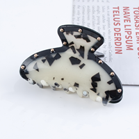 Vente en gros de pinces à cheveux en acrylique à imprimé léopard en PVC de 8 cm, accessoires de cheveux de luxe pour femmes, cadeaux pour les vacances et les fêtes