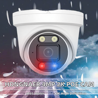 Techage Hongnaer 4MP Audio Dua Arah POE Kamera IP Dome Luar Ruangan untuk Rumah Pintar 2K HD IP65 Tahan Air H.265 Deteksi Gerakan Keamanan